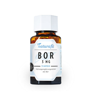 Naturafit Bor 3 mg 75 Kapseln – Nahrungsergänzungsmittel