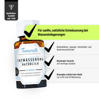 ENTWÄSSERUNG NATÜRLICH – Produkteigenschaften