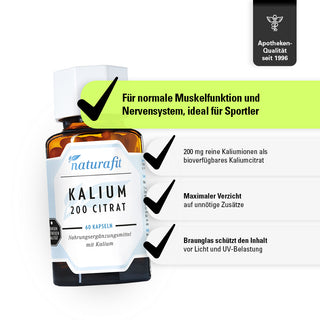 KALIUM 200 CITRAT – Produkteigenschaften