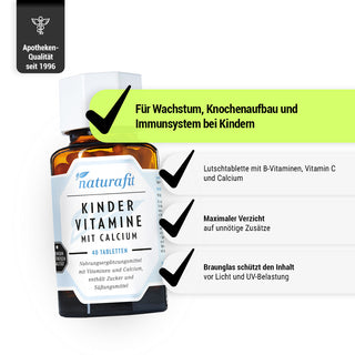 KINDERVITAMINE MIT CALCIUM – Produkteigenschaften