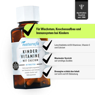 KINDERVITAMINE MIT CALCIUM – Produkteigenschaften