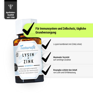 LYSIN + ZINK – Produkteigenschaften