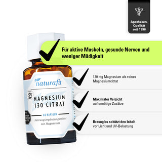 MAGNESIUM 130 CITRAT – Produkteigenschaften