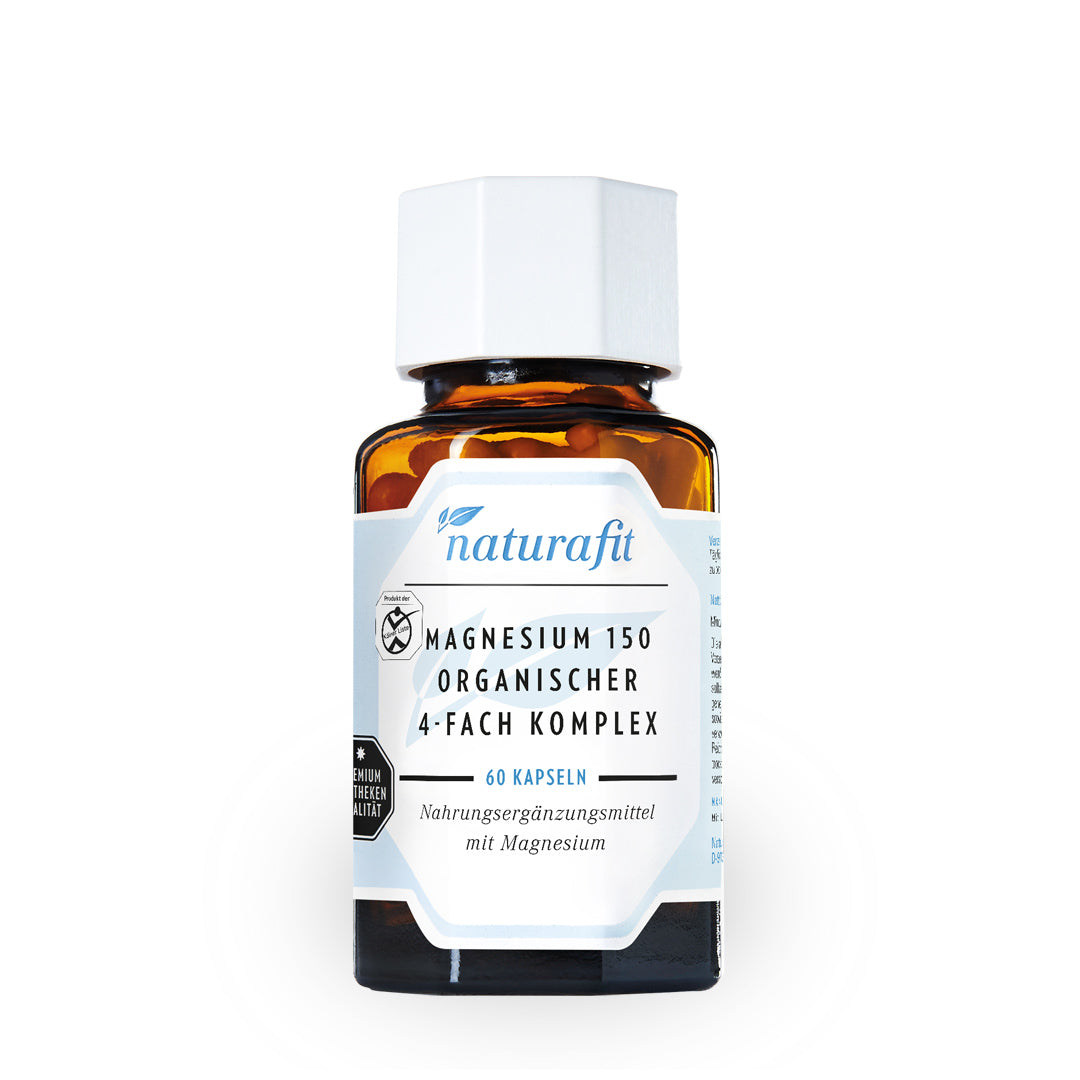 Naturafit Magnesium 150 4-Fach Komplex 60 Kapseln – Nahrungsergänzungsmittel