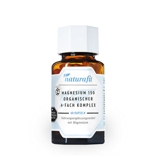 Naturafit Magnesium 150 4-FACH Komplex 60 Kapseln – Nahrungsergänzungsmittel
