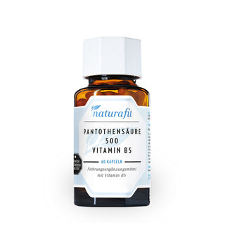 Naturafit Pantothensäure 500 60 Kapseln – Nahrungsergänzungsmittel