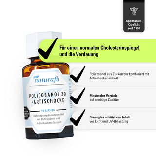 POLICOSANOL 20 + ARTISCHOCKE – Produkteigenschaften