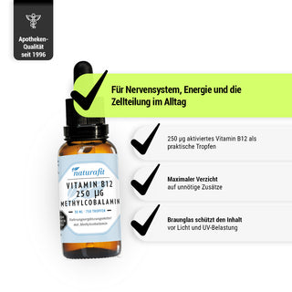 VITAMIN B12 250 μg METHYLCOBALAMIN – Produkteigenschaften