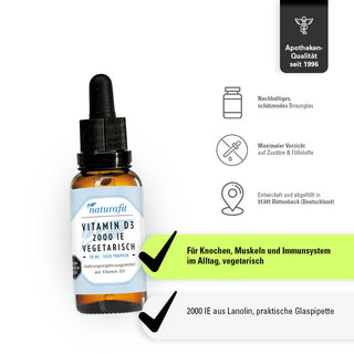 Naturafit Vitamin D3 2000 IE Tropfen Vegetarisch 30 ml – Produktvorteile und Eigenschaften im Überblick