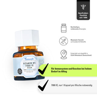 Naturafit Vitamin D3 7000 IE 30 Kapseln – Produktvorteile und Eigenschaften im Überblick
