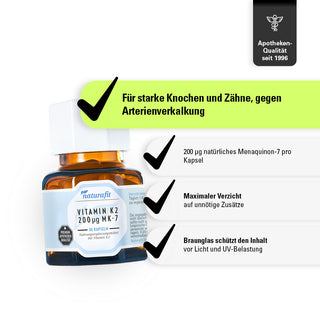 VITAMIN K2 200 µg MK-7 – Produkteigenschaften